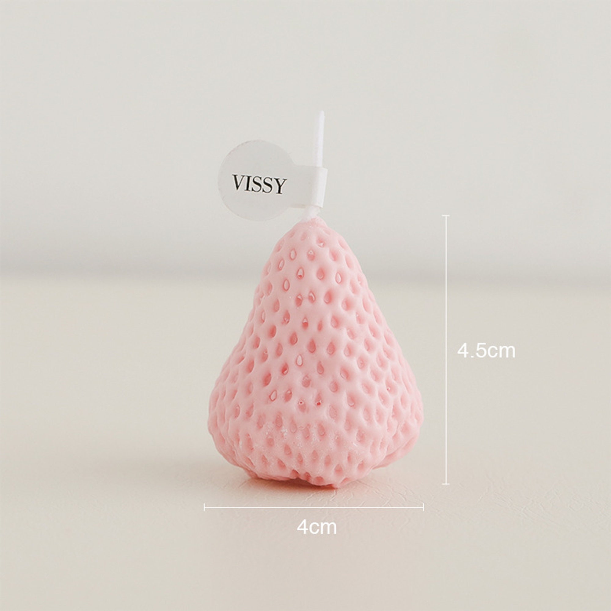 Strawberry Shaped Candle Large Pink MoshiMoshi UK