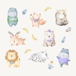 Baby Animal Wall Decal Stickers