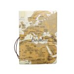 World Map Passport Cover - Sand