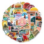 Travel Vinyl Stickers 50 Pack