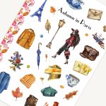 Autumn in Paris Sticker Sheet, Autumn Themed Stickers