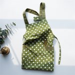 Polka Dot Cotton Apron - Green