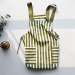 Candy Stripe Cotton Apron - Green