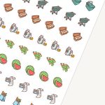 Mini Grocery Icon Sticker Sheet