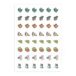 Mini Grocery Icon Sticker Sheet