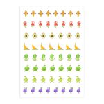 Mini Fitness Icon Sticker Sheet