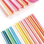 Iridescent colour wrapping paper sheets