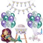 Mermaid 1st Birthday Party Kit