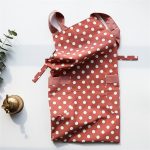 Polka Dot Cotton Apron-Red