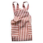 Candy Stripe Cotton Apron - Red