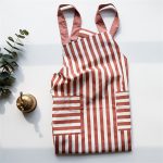 Candy Stripe Cotton Apron - Red