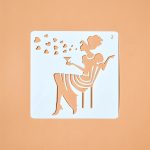 Reusable Summer Girl Stencil