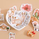 Cat and Flowers Sticker Pack