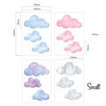 Watercolour Cloud wall decal stickers