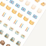 Cosy Study Mini Icon Sticker Sheet