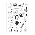 Black White Cats Sticker Sheet