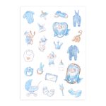 Blue Baby Boy Sticker Sheet