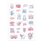 Pink Travel Sticker Sheet